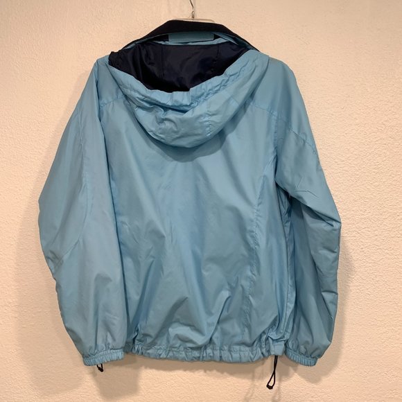 Athletic Works Rain Jacket Blue Nylon Hooded Lightweight Womens Size Med (8-10) - Picture 2 of 12
